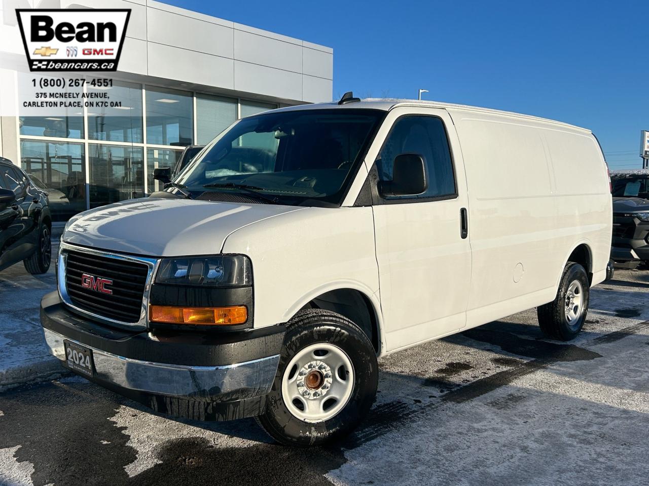 New 2024 GMC Savana 2500 Work Van 4.3L V6 WITH CRUISE CONTROL, POWER DRIVERS SEAT, LANE DEPARTURE, REAR PARK ASSIST, REAR VISION CAMERA, HD TRAILERING EQUIPMENT for sale in Carleton Place, ON