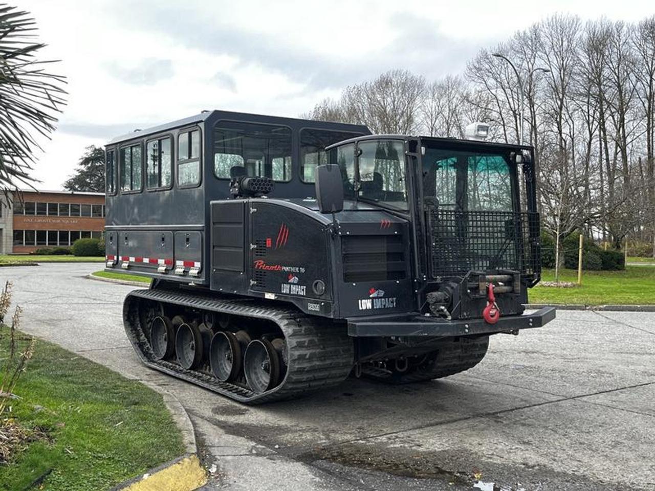 2023 Prinoth Panther T6 12 Passenger Crew Cab Carrier 4WD Diesel, 4 cylinder, 2 door, automatic, black exterior, grey interior, cloth.

Machine Weight: 28,080 lbs.

Machine Capacity: 16,000 lbs.

Engine: Caterpillar C7.1 Acert

Horsepower @ 2200 rpm: 225 hp

Torque @ 1400 rpm: 758 lb-ft

Max Speed: 6.2 mph

Fuel Tank Capacity: 65 Gallons

Ground Pressure (Empty): 2.22 psi

Ground Pressure (Loaded): 4.10 psi

Ground Clearance: 17

Length: 231

Width: 82

Height: 910 This item is currently OFFSITE. You must register an appointment with our office to schedule an offsite viewing. Appointments must be made a minimum of one business day in advance (and as defined by the days that Repo.com is open for business) before your appointment can be scheduled and confirmed. We may, at our own discretion, instead opt to transport smaller items to Repo.coms main yard for viewing purposes.  $193,880.00 plus $375 processing fee, $194,255.00 total payment obligation before taxes.   Listing report, warranty, contract commitment cancellation fee, financing available on approved credit (some limitations and exceptions may apply). All above specifications and information is considered to be accurate but is not guaranteed and no opinion or advice is given as to whether this item should be purchased. We do not allow test drives due to theft, fraud, acts of vandalism and undetectable impaired driving. Instead we provide the following benefits: Complimentary Warranty (with options to extend), Limited Money Back Satisfaction Guarantee on Fully Completed Contracts, Contract Commitment Cancellation, and an Open-Ended Sell-Back Option. Ask seller for details or call 604-522-REPO(7376) to confirm listing availability.