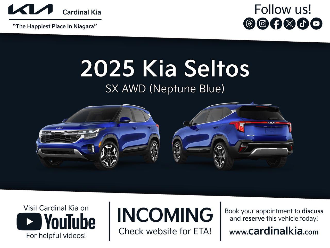 New 2025 Kia Seltos SX for sale in Niagara Falls, ON