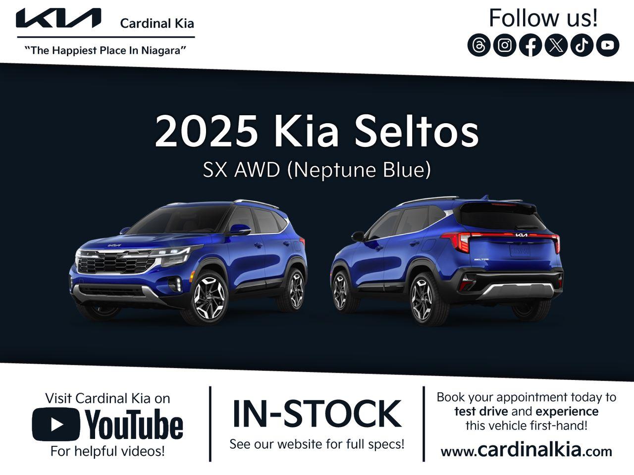 New 2025 Kia Seltos SX for sale in Niagara Falls, ON