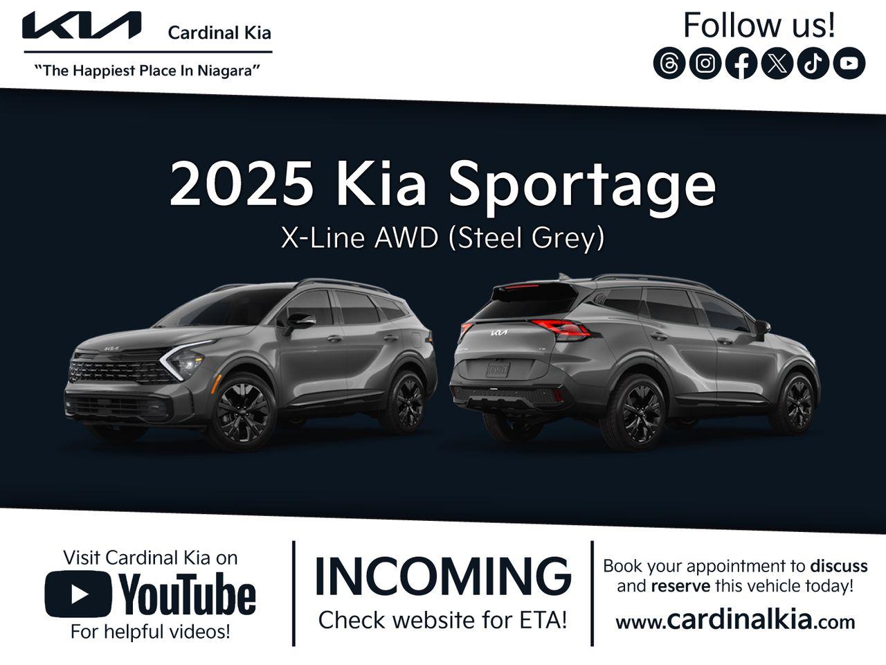 New 2025 Kia Sportage X-Line for sale in Niagara Falls, ON