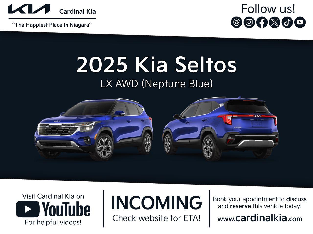 New 2025 Kia Seltos LX for sale in Niagara Falls, ON