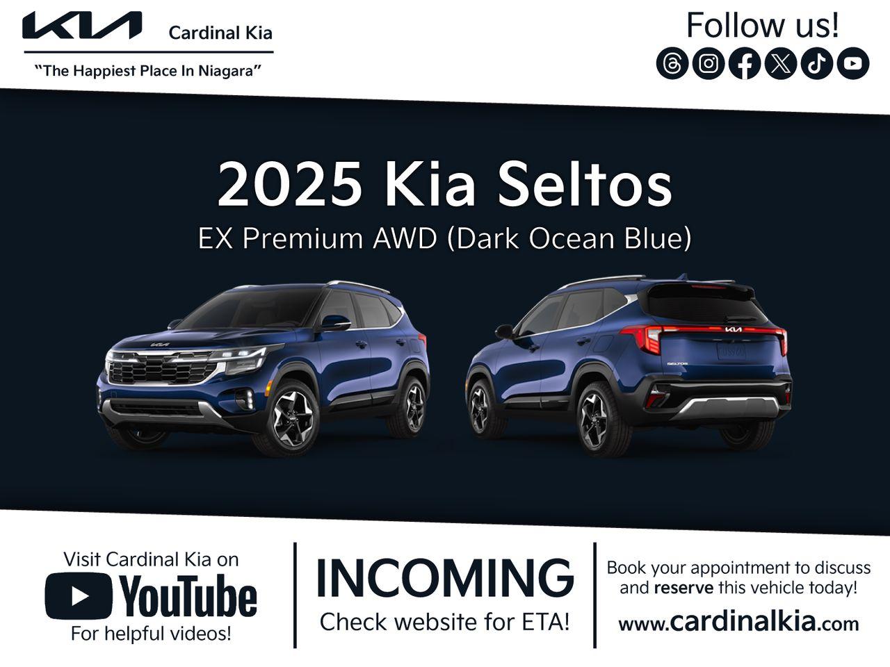 New 2025 Kia Seltos EX PREMIUM for sale in Niagara Falls, ON