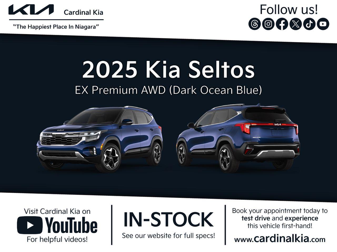 New 2025 Kia Seltos EX PREMIUM for sale in Niagara Falls, ON