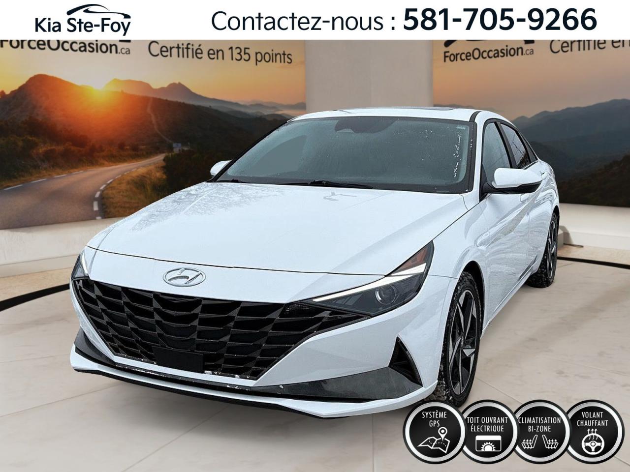 Used 2023 Hyundai Elantra LUXURY* GPS* TOIT* CUIR* VOLANT CHAUFFANT* BIZONE* for sale in Ste-Foy, QC