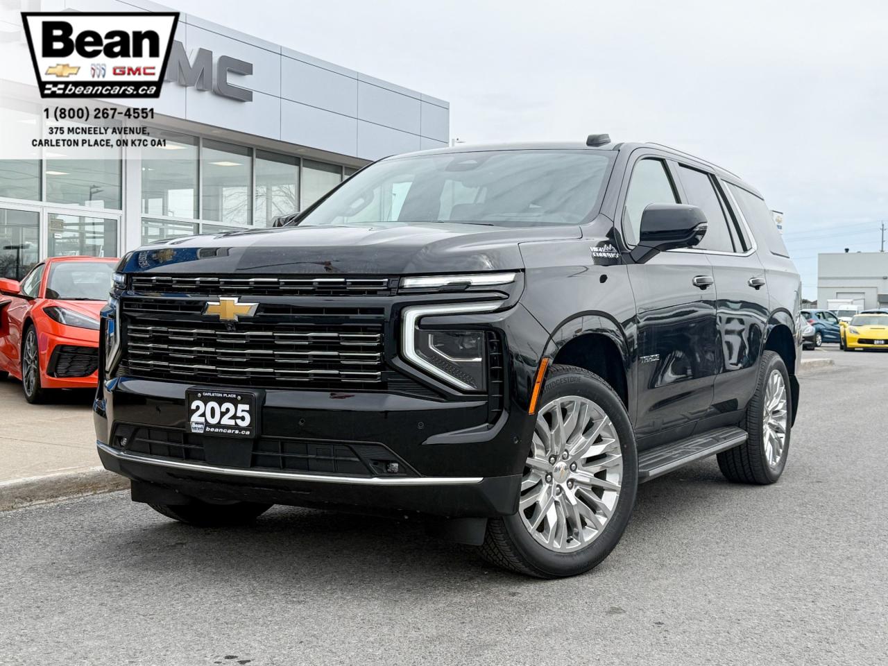 New 2025 Chevrolet Tahoe High Country 6.2L V8 WITH REMOTE START/ENTRY, HEATED SEATS, HEATED STEERING WHEEL, VENTILATED SEATS, POWER LIFTGATE, BOSE SPEAKER SYSTEM for sale in Carleton Place, ON