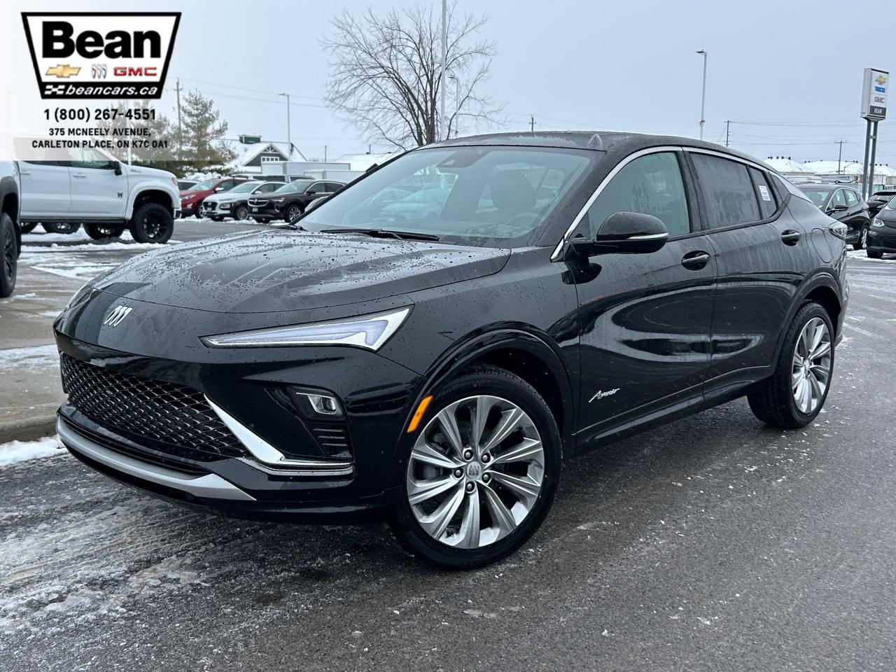 New 2025 Buick Envista Avenir 1.2L 3CYL WITH REMOTE START/ENTRY, HEATED SEATS, HEATED STEERING WHEEL, SUNROOF, POWER LIFTGATE, ANDROID AUTO AND APPLE CARPLAY for sale in Carleton Place, ON