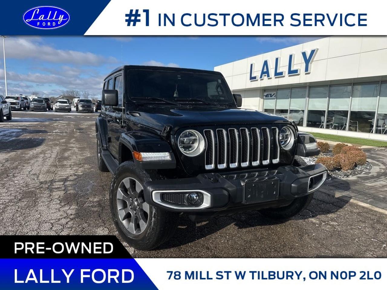 Used 2019 Jeep Wrangler Unlimited Sahara, Leather, Nav, Low Km’s! for sale in Tilbury, ON