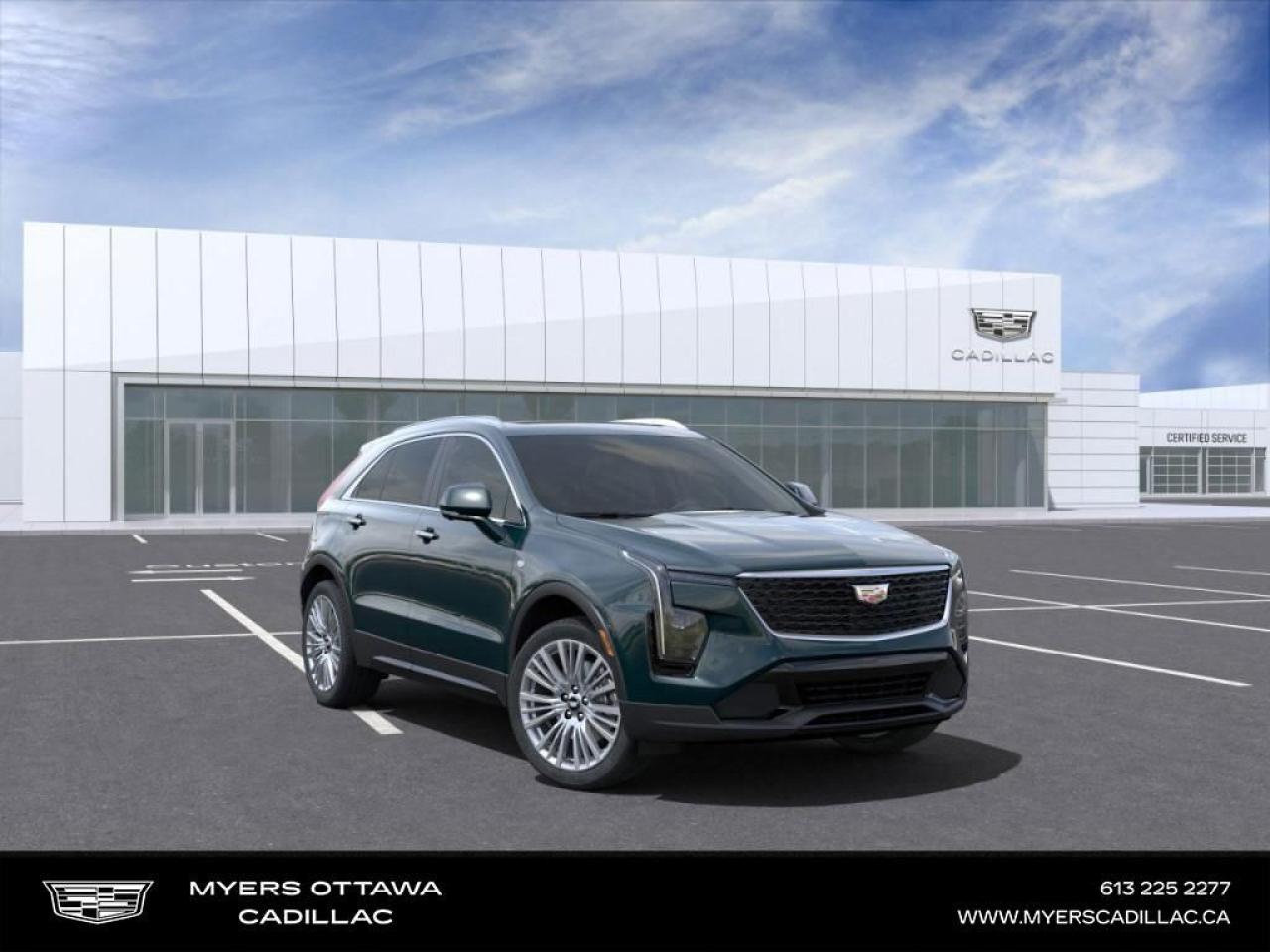 <br> <br>25 XT4 PREMIUM AWD- EMERALD METALLIC ON SEDONA- TECH PACKAGE, DUAL SUNROOF, COMFORT PACKAGE <br> <br>In the perpetually competitive luxury crossover SUV segment, this Cadillac XT4 will appeal to buyers who value a stylish design, a spacious interior, and a traditionally upright SUV-like driving position. The cabin has a modern appearance with plenty of standard and optional technology and infotainment features. With superb handling and economy on the road, this XT4 remains a practical and stylish option in this popular vehicle segment.<br> <br> This emerald lake me SUV  has an automatic transmission.<br> <br> Our XT4s trim level is Premium Luxury. Upgrading to this XT4 Premium Luxury rewards you with leather seating upholstery, a power liftgate for rear cargo access, and cruise control. This trim is also decked with great standard features such as heated front and rear seats, a heated steering wheel, an immersive 33-inch screen with wireless Apple CarPlay and Android Auto, active noise cancellation, wi-fi hotspot capability, dual-zone climate control, and adaptive remote start. Safety features include lane keeping assist with lane departure warning, blind zone steering assist, HD rear vision camera, and rear park assist.<br><br> <br/>    3.99% financing for 84 months.  Incentives expire 2025-03-31.  See dealer for details. <br> <br> o~o