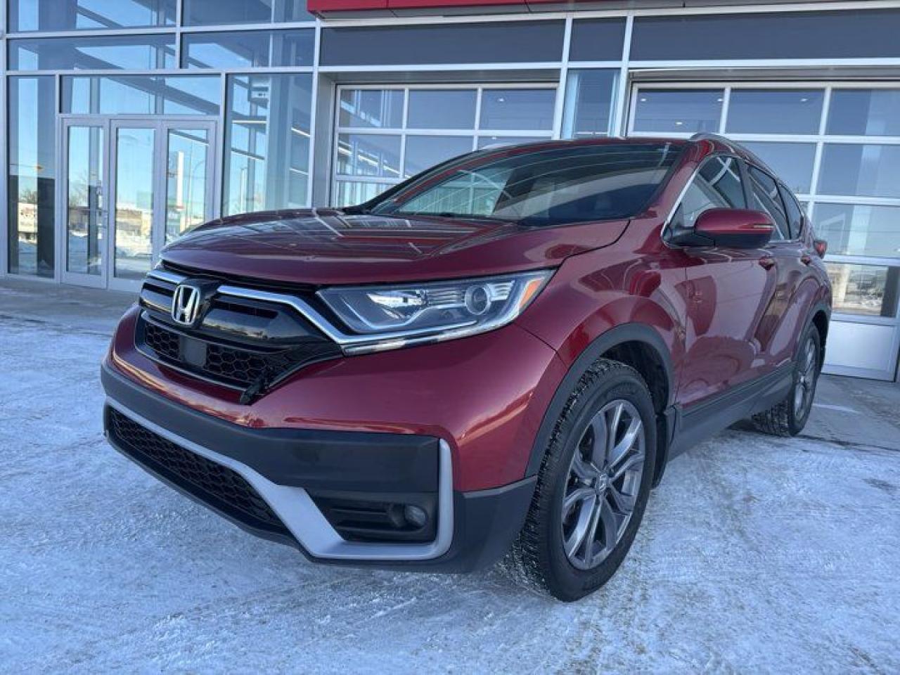 Take a look at this awesome 2020 Honda C-RV Sport. This low km, all wheel drive comes with a back up camera, Bluetooth, Apple Car Play, Android Auto, leather, heated and powered seats, remote starter, sunroof, alloy rims and so much more!This CR-V has the balance on the factory warranty and has passed the stringent 120 point inspection along with a fresh oil change so you can drive with confidence!