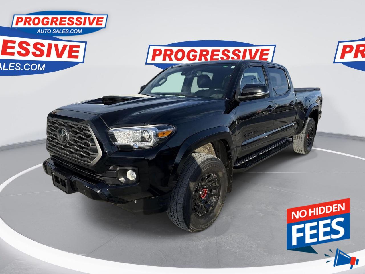 With its sculpted, athletic lines and premium interior accents, theres no other truck as capable of turning heads, as it is of moving mountains. This  2022 Toyota Tacoma is for sale today. <br> <br>This Toyota Tacoma is what happens when a 50+ year legacy of toughness meets a whole lot of modern tech and combines it all into one unstoppable package. Theres also more to this impressive machine than just its aggressive good looks. Inside youll find superior comfort and technology to keep you feeling refreshed during those hard-charging expeditions and its advanced off-road suspension makes sure you get home in one piece. If you find yourself ready for a truck that can actually keep up with your on the go lifestyle, then this Tacoma is a great place to start.This  Crew Cab 4X4 pickup  has 105,000 kms. Its  black in colour  . It has a 6 speed automatic transmission and is powered by a  278HP 3.5L V6 Cylinder Engine. <br> <br>To apply right now for financing use this link : <a href=https://www.progressiveautosales.com/credit-application/ target=_blank>https://www.progressiveautosales.com/credit-application/</a><br><br> <br/><br><br> Progressive Auto Sales provides you with the all the tools you need to find and purchase a used vehicle that meets your needs and exceeds your expectations. Our Sarnia used car dealership carries a wide range of makes and models for exceptionally low prices due to our extensive network of Canadian, Ontario and Sarnia used car dealerships, leasing companies and auction groups. </br>

<br> Our dealership wouldnt be where we are today without the great people in Sarnia and surrounding areas. If you have any questions about our services, please feel free to ask any one of our staff. If you want to visit our dealership, you can also find our hours of operation and location information on our Contact page. </br> o~o