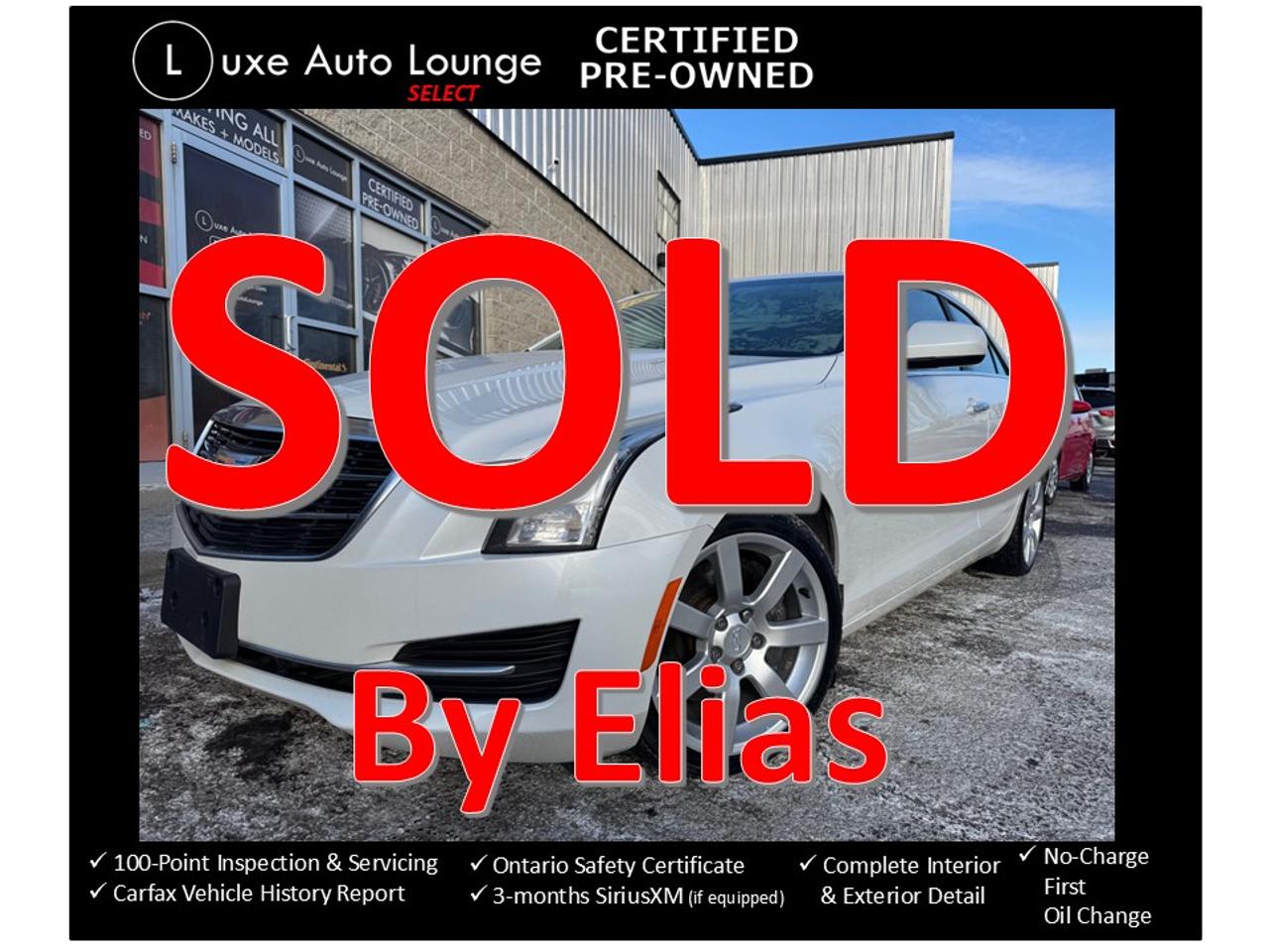 2016 Cadillac ATS TURBO AWD, SUNROOF, BOSE AUDIO, BACK-UP CAMERA!