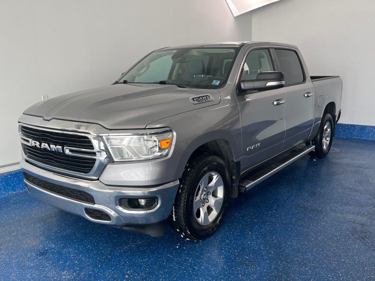 New Price! 2020 Ram 1500 Big Horn Big Horn | 5.7 HEMI | Zacks Certified. 8-Speed Automatic 4WD Billet Silver Metallic Clearcoat HEMI 5.7L V8 VVT<br /><br /><br />New Brakes, Dealer Maintained, 1-Year SiriusXM Subscription, 2nd Row In-Floor Storage Bins, 3.5''' Colour In-Cluster Display, 8.4''' Touchscreen, ABS brakes, Alloy wheels, Apple CarPlay Capable, Auto-Dimming Rear-View Mirror, Big Horn Instrument Panel Badge, Big Horn Level 1 Equipment Group, Black Power Fold Heated Mirrors w/Signals, Class IV Receiver Hitch, Compass, Door Trim Panel Foam Bottle Insert, Electronic Stability Control, Glove Box Lamp, Google Android Auto, Heated door mirrors, Illuminated entry, Integrated Centre Stack Radio, Low tire pressure warning, ParkView Rear Back-Up Camera, Power 4-Way Driver Lumbar Adjust, Power 8-Way Adjustable Driver Seat, Power Adjustable Pedals, Quick Order Package 25Z Big Horn, Radio: Uconnect 4 w/8.4''' Display, Rear Dome Lamp w/On/Off Switch, Rear Power Sliding Window, Rear Window Defroster, Remote keyless entry, SiriusXM Satellite Radio, Sun Visors w/Illuminated Vanity Mirrors, Traction control, Universal Garage Door Opener, USB Mobile Projection.<br /><br />Certification Program Details: Fully Reconditioned | Fresh 2 Yr MVI | 30 day warranty* | 110 point inspection | Full tank of fuel | Krown rustproofed | Flexible financing options | Professionally detailed<br /><br />This vehicle is Zacks Certified! You're approved! We work with you. Together we'll find a solution that makes sense for your individual situation. Please visit us or call 902 843-3900 to learn about our great selection.<br />Awards:<br />  * JD Power Canada Automotive Performance, Execution and Layout (APEAL) Study<br />With 22 lenders available Zack's Auto Sales can offer our customers with the lowest available interest rate. Thank you for taking the time to check out our selection!