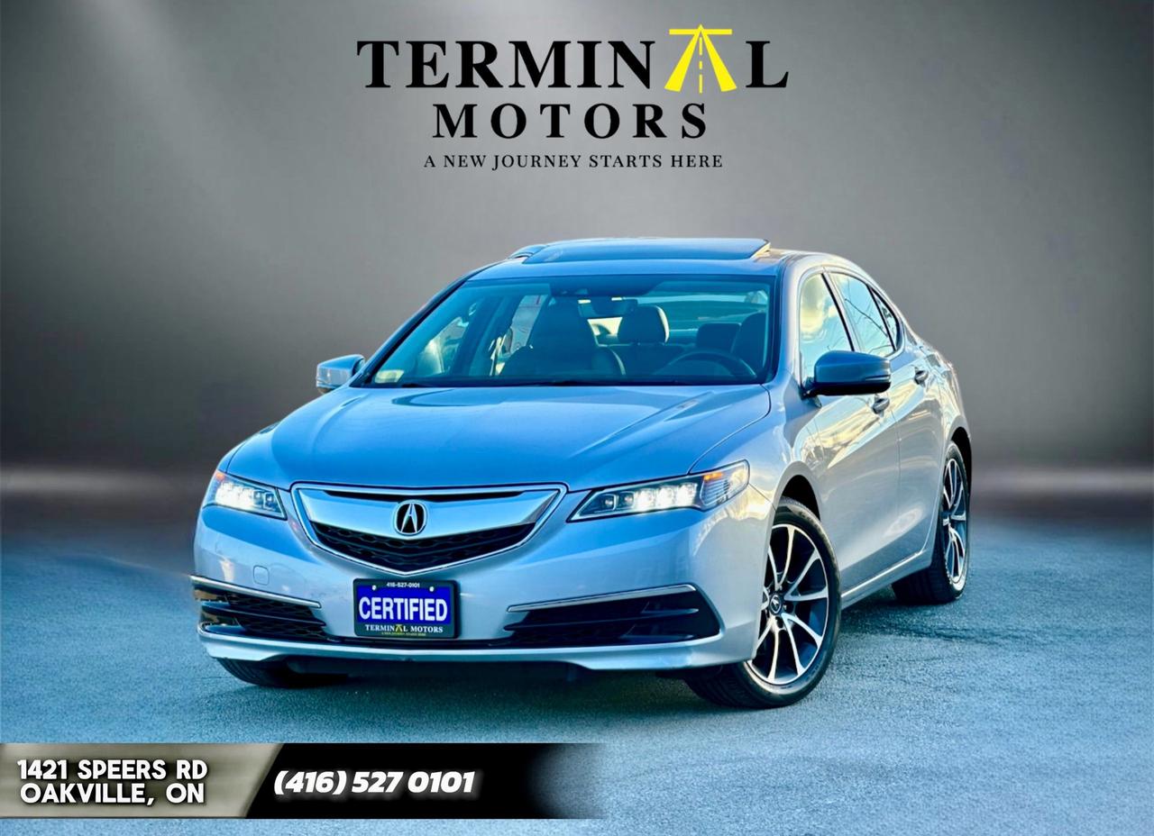 <p># SAFETY CERTIFIED FOR NO EXTRA COST</p><div># NO ACCIDENT <br /># 2 YEARS WARRANTY INCLUDED <br /># FINANCING AVAILABLE <br /><br />2016 ACURA TLX TECH PKG SH-AWD V6 <br />LOW KMS ONLY 109,000 KMS <br /><br />THIS VEHICLE IS IN GREAT CONDITION AND HAS BEEN WELL MAINTAINED AT ACURA WITH FULL OF SERVICE RECORDS. <br /><br />NEW BREAKS & NEW BATTERY DONE BY ACURA <br /><br />FULLY LOADED WITH : <br />-BLIND SPOTS MONITORING <br />-LANE ASSIST<br />-BACK UP CAMERA <br />-NAVIGATION <br />-SUNROOF <br />-HID LIGHT <br />-KEYLESS ENTRY AND PUSH TO SART <br />-FRONT & BACK HEATED SEATS <br />-AND MUCH MORE!!!<br /><br />#ALL TRADE INS ARE WELCOME <br /><br /># BEING SOLD CERTIFIED WITH SAFETY INCLUDED IN THE PRICE!<br /><br /># FREE CARFAX REPORT WITH EVERY VEHICLE!<br /><br />PRICE + HST NO EXTRA OR HIDDEN FEES.<br /><br />PLEASE CONTACT US TO BOOK YOUR APPOINTMENT FOR VIEWING AND TEST DRIVE.<br /><br />TERMINAL MOTORS <br />(416)527-0101 <br />1421 Speers Rd, Oakville, ON L6L2X5&nbsp;</div>