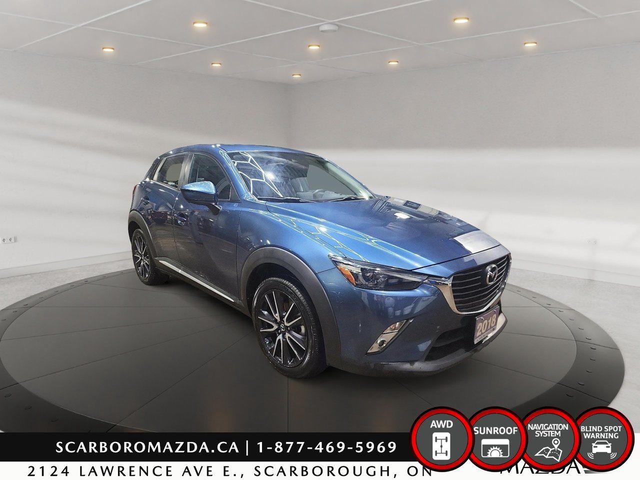 Used 2018 Mazda CX-3 AWD|LEATHER|NAV|CLEAN CARFAX for sale in Scarborough, ON