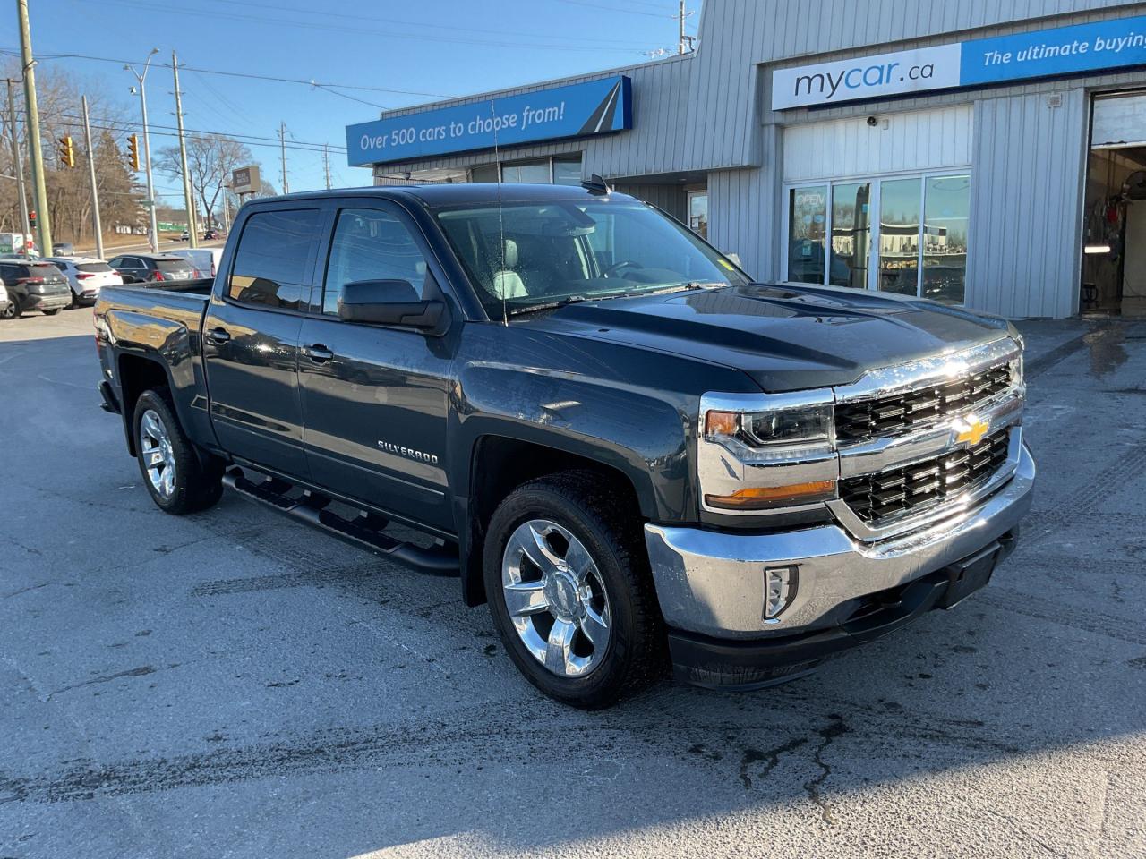 Used 2018 Chevrolet Silverado 1500 1LT 5.3L CREW!!!   LEATHER. BACKUP CAM. A/C. CRUISE. PWR GROUP. KEYLESS ENTRY. PERFECT FOR THE BIG JOBS! for sale in Kingston, ON