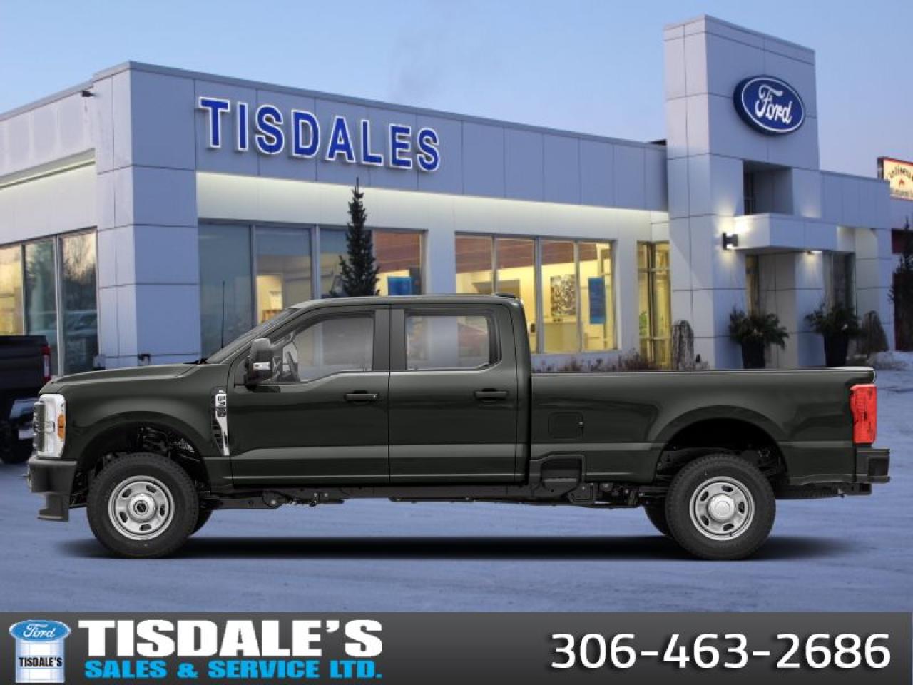 <br> <br>Check out the large selection of new Fords at Tisdales today!<br> <br>  This Ford F-350 boasts a quiet cabin, a compliant ride, and incredible capability. <br> <br>The most capable truck for work or play, this heavy-duty Ford F-350 never stops moving forward and gives you the power you need, the features you want, and the style you crave! With high-strength, military-grade aluminum construction, this F-350 Super Duty cuts the weight without sacrificing toughness. The interior design is first class, with simple to read text, easy to push buttons and plenty of outward visibility. This truck is strong, extremely comfortable and ready for anything.<br> <br> This agate black metallic sought after diesel Crew Cab 4X4 pickup   has an automatic transmission and is powered by a  475HP 6.7L 8 Cylinder Engine.<br><br> View the original window sticker for this vehicle with this url <b><a href=http://www.windowsticker.forddirect.com/windowsticker.pdf?vin=1FT8W3DT4SEC17757 target=_blank>http://www.windowsticker.forddirect.com/windowsticker.pdf?vin=1FT8W3DT4SEC17757</a></b>.<br> <br>To apply right now for financing use this link : <a href=http://www.tisdales.com/shopping-tools/apply-for-credit.html target=_blank>http://www.tisdales.com/shopping-tools/apply-for-credit.html</a><br><br> <br/> Total  cash rebate of $2500 is reflected in the price. Credit includes $2,500 Non-Stackable Cash.  Incentives expire 2025-01-31.  See dealer for details. <br> <br>Tisdales is not your standard dealership. Sales consultants are available to discuss what vehicle would best suit the customer and their lifestyle, and if a certain vehicle isnt readily available on the lot, one will be brought in. o~o