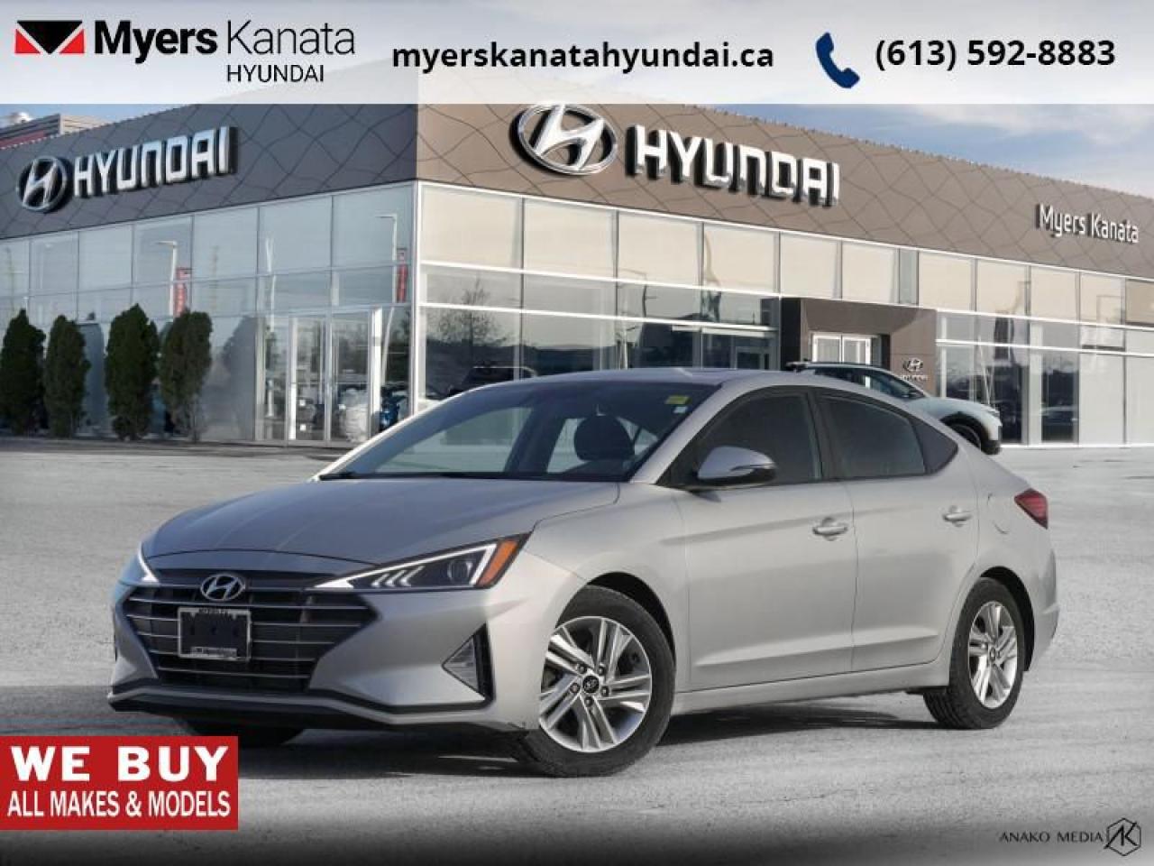 Used 2020 Hyundai Elantra Luxury  - Leather Seats -  Sunroof - $63.71 /Wk for sale in Kanata, ON