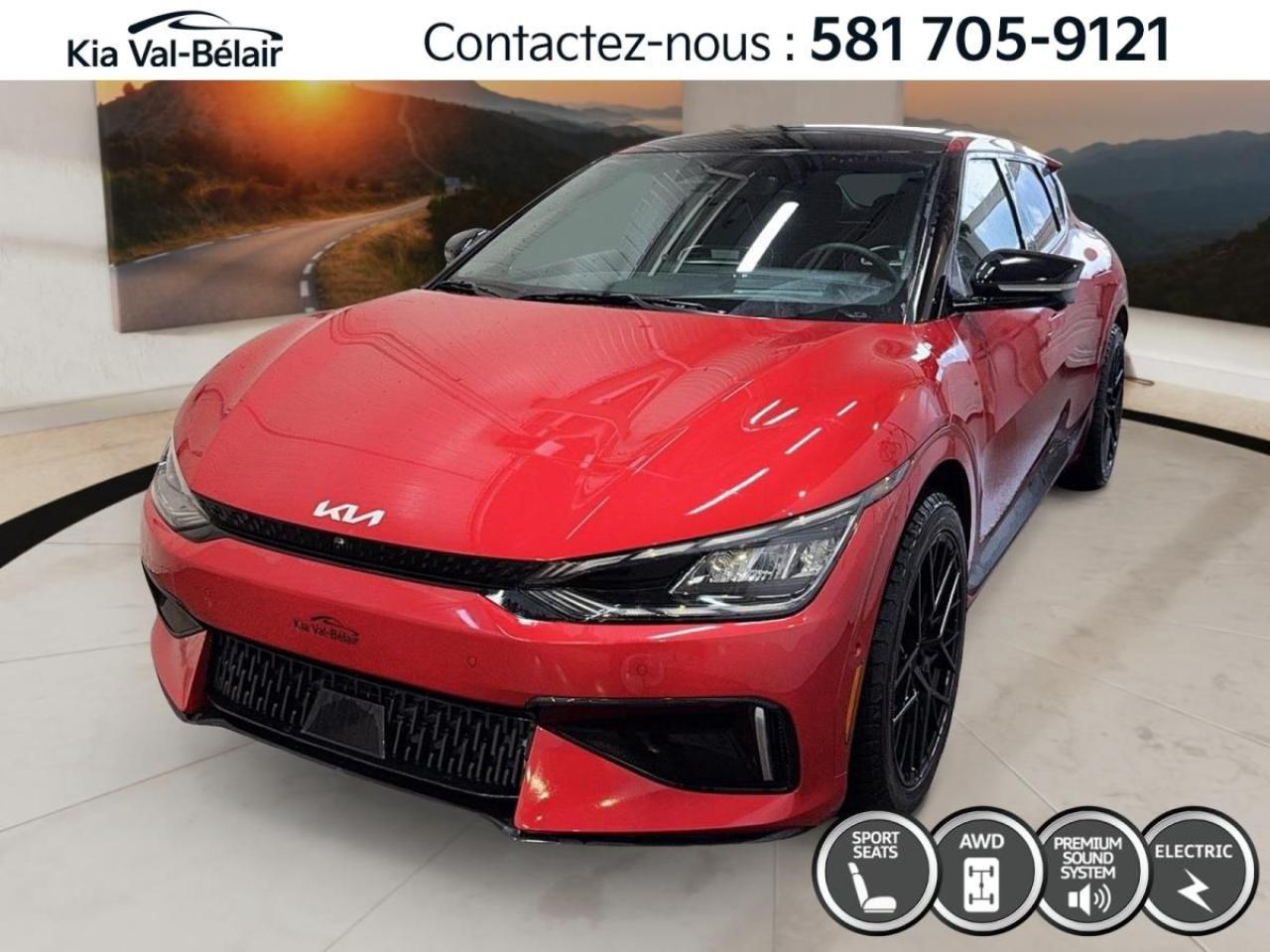 Used 2023 Kia EV6 GT AWD * 576 HP * SUÈDE * TOIT * EV * CARPLAY * for sale in Québec, QC