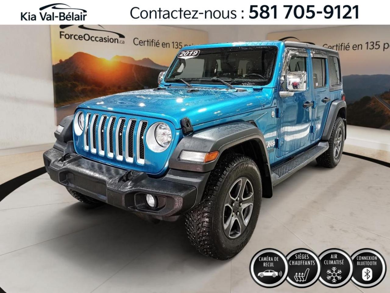 Used 2019 Jeep Wrangler UNLIMITED *SPORT *4X4 *CAMÉRA RECUL *CRUISE *A/C for sale in Québec, QC