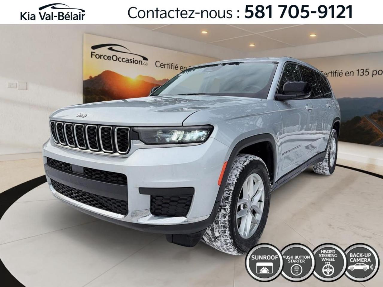 Used 2021 Jeep Grand Cherokee L LAREDO 4X4 *CAMÉRA RECUL *BI-ZONE *SIÈGE CHAUFFANT for sale in Québec, QC