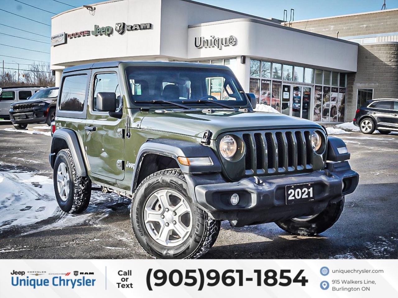 Used 2021 Jeep Wrangler Sport S 4x4| TECH GRP| REMOTE START| LOCAL TRADE| for sale in Burlington, ON