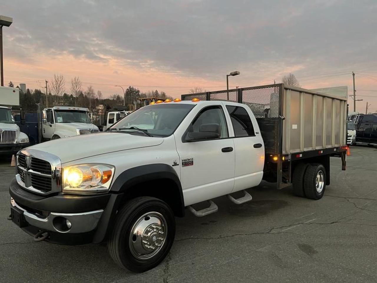 Used 2008 Dodge Ram 5500 Quad Cab 2WD 14 Foot Flat Deck Diesel With Power Tailgate for sale in Burnaby, BC