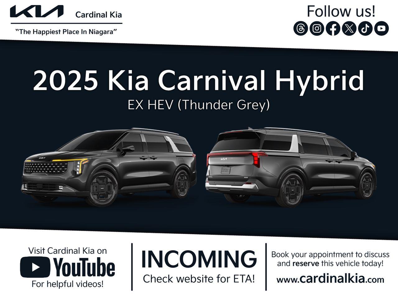 New 2025 Kia Carnival HEV EX for sale in Niagara Falls, ON