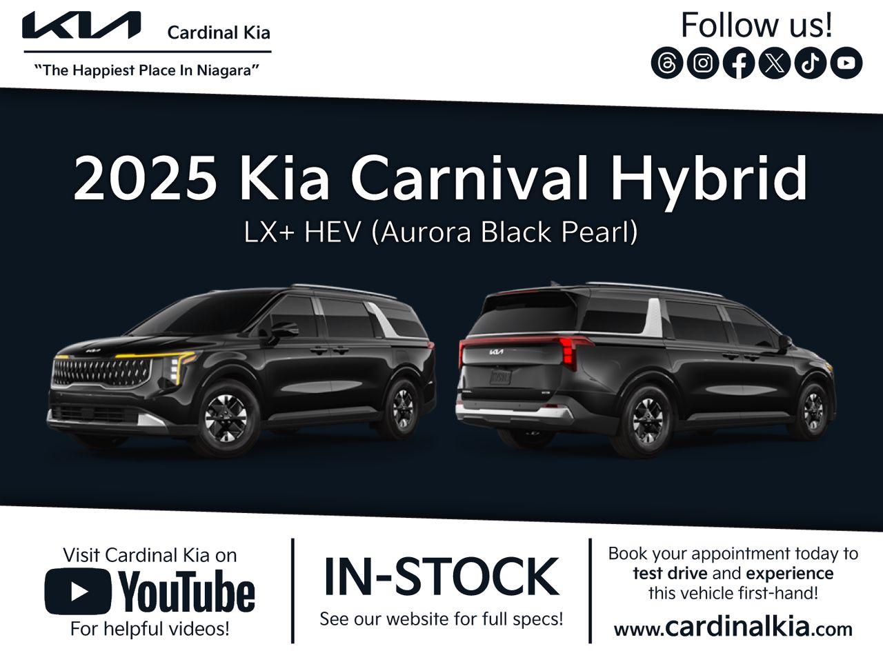 New 2025 Kia Carnival HEV LX+ for sale in Niagara Falls, ON