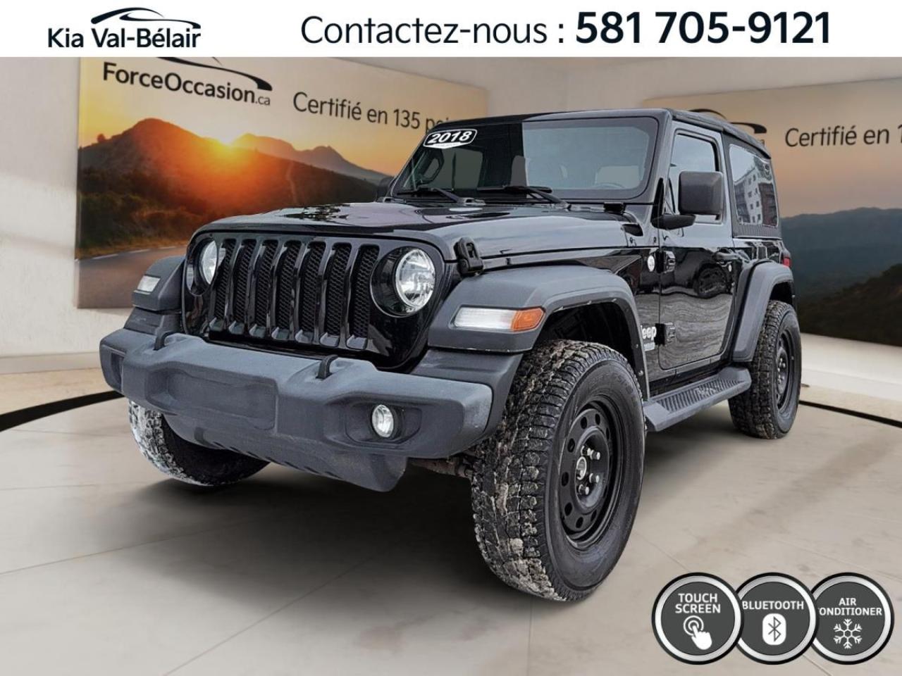 Used 2018 Jeep Wrangler SPORT *4X4 *DÉCAPOTABLE *CAMÉRA RECUL *CRUISE *A/C for sale in Québec, QC