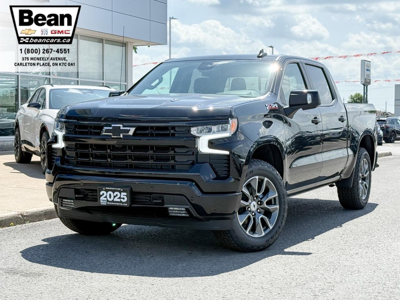 <h2><span style=color:#2ecc71><span style=font-size:18px><strong>Check out this 2025Chevrolet Silverado 1500 RST</strong></span></span></h2>

<p><span style=font-size:16px>Powered by a6.2L V8engine with up to 310hp & up to 430lb-ft of torque.</span></p>

<p><span style=font-size:16px><strong>Comfort & Convenience Features:</strong>includes remote start/entry, sunroof, heated front seats, heated steering wheel, HD surround vision, power up/down tailgate,20 aluminum wheels with grazen painted pockets.</span></p>

<p><span style=font-size:16px><strong>Infotainment Tech & Audio:</strong>includesChevrolet Infotainment 3 Premium system with Google built-in compatibility including navigation, 13.4 diagonal HD color touchscreen, includes multi-touch display, Bose sound system,AM/FM stereo, Bluetooth streaming audio for music and most phones, wireless Apple CarPlay & Android Auto capability & advanced voice recognition.</span></p>

<p><span style=font-size:16px><strong>This truck also comes equipped with the following packages</strong></span></p>

<p><span style=font-size:16px><strong>True North Edition Plus:</strong>20 aluminum wheels with grazen painted pockets,Convenience Package II</span></p>

<ul>
 <li><span style=font-size:16px><strong>Convenience Package II:</strong>universal home remote, rear sliding power window, hitch guidance with hitch view, trailer brake controller, trailering app.</span></li>
</ul>

<p><span style=font-size:16px><strong>Z71 Off-Road and Protection Package:</strong>Z71 off-road suspension with ranchotwin tube shocks, hill descent control, skid plates, heavy-duty air filter, all-weather floor liners with Z71 logo, protection package that includes chevytec spray-on bedliner and rear wheelhouse liners.</span></p>

<p><span style=font-size:16px><strong>Safety Package:</strong>HD surround vision, trailer camera provisions, trailer side blind zone alert, rear cross traffic alert braking, front and rear park assist, rear pedestrian alert, safety alert seat, perimeter lighting.</span></p>

<h2><span style=color:#2ecc71><span style=font-size:18px><strong>Come test drive this truck today!</strong></span></span></h2>

<h2><span style=color:#2ecc71><span style=font-size:18px><strong>613-257-2432</strong></span></span></h2>