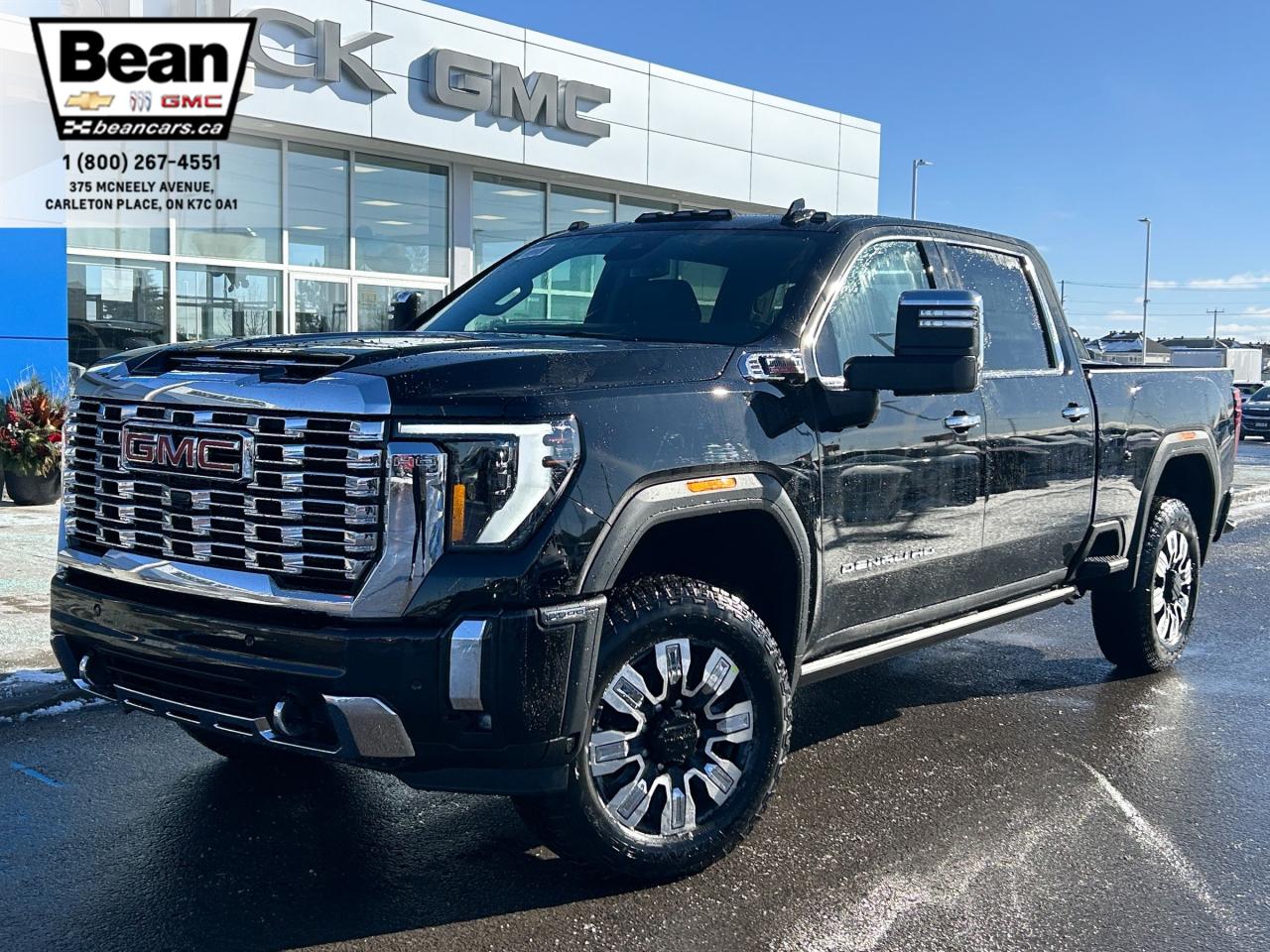 New 2025 GMC Sierra 2500 HD Denali DURAMAX 6.6L V8 WITH REMOTE START/ENTRY, SUNROOF, HEATED SEATS, HEATED STEERING WHEEL, VENTILATED SEATS, HD SURROUND VISION for sale in Carleton Place, ON