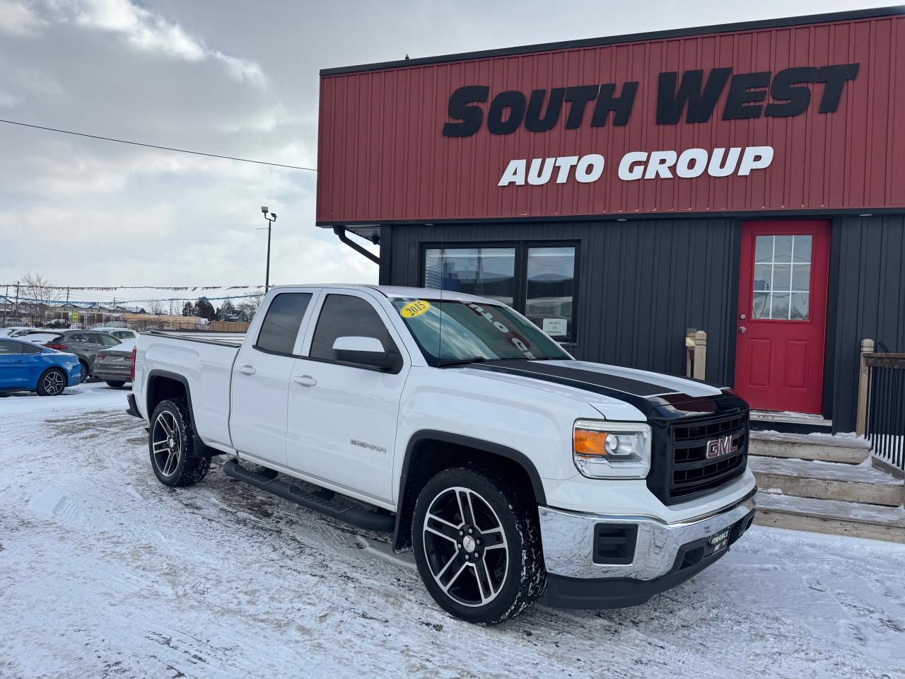 <p><span style=font-family: arial, helvetica, sans-serif;><strong>The 2015 GMC Sierra 1500 2WD Double Cab with a 5.3L V8 engine offers powerful performance and exceptional value at just $16,995. Known for its rugged durability and refined comfort, this full-size pickup combines a smooth ride with impressive towing capacity. The 5.3L V8 engine delivers strong power for both work and play, while the spacious Double Cab ensures ample room for passengers and cargo. With GMC’s reputation for reliability and a low price point, this Sierra is an excellent choice for anyone seeking a capable, well-equipped truck without breaking the bank</strong></span></p><p><strong style=font-family: -apple-system, BlinkMacSystemFont, Segoe UI, Roboto, Oxygen, Ubuntu, Cantarell, Open Sans, Helvetica Neue, sans-serif;><span style=font-family: arial, helvetica, sans-serif;>6 Seater, Leather Seat Covers, Backup Camera, USB/AUX Input, Steering Wheel Controls, A/C, Power Windows, Locks, Mirrors, Cruise Control, Airbag, ABS, Traction Control, Tripometer, Cupholders</span></strong></p><p><span style=font-size: 12pt; font-family: arial, helvetica, sans-serif;>At South West Auto Group, we are dedicated to help you along your car buying process with helpful, knowledge, and non-pressured staff to help along the way. Receive a CarFax, 150 Point safety inspection, and a clean up with every vehicle. </span></p><p> </p><p><span style=font-family: arial, helvetica, sans-serif; font-size: 12pt;>As part of our referral program, get paid when you send your family and friends and buy.</span></p><p> </p><p><span style=font-size: 12pt; font-family: arial, helvetica, sans-serif;>We want your trade-in! Get an instant Trade In Value on your vehicle: <a href=https://southwestautogroup.ca/trade-in-value/>https://southwestautogroup.ca/trade-in-value/</a></span></p><p> </p><p><span style=font-size: 12pt; font-family: arial, helvetica, sans-serif;>Not sure about your credit, get a Free Credit Check that doesnt affect your credit score: <a href=https://southwestautogroup.ca/free-credit-check/><span style=color: #e03e2d;>https://southwestautogroup.ca/free-credit-check/</span></a></span></p><p> </p><p><span style=font-size: 12pt; font-family: arial, helvetica, sans-serif;>Our dedicated team of credit rebuilding professionals’ work hand and hand with some of the top lenders in Canada to achieve the best rate, term & payments. Apply online to get your easy, stress-free loan: <span style=color: #e03e2d;><a style=color: #e03e2d; href=https://southwestautogroup.ca/financing>https://southwestautogroup.ca/financing</a></span></span></p><p> </p><p><span style=font-size: 12pt; font-family: arial, helvetica, sans-serif;><span style=color: #333333;>✅</span><span style=color: #333333;> Good, Bad, No credit</span></span></p><p> </p><p><span style=font-size: 12pt; font-family: arial, helvetica, sans-serif;><span style=color: #333333;>✅ $0 Down Options</span></span></p><p> </p><p><span style=font-size: 12pt; font-family: arial, helvetica, sans-serif;><span style=color: #333333;>✅ Cashback Options</span></span></p><p> </p><p><span style=font-size: 12pt; font-family: arial, helvetica, sans-serif;><span style=color: #333333;>✅ Existing Auto Loan</span></span></p><p> </p><p><span style=font-size: 12pt; font-family: arial, helvetica, sans-serif;><span style=color: #333333;>✅</span><span style=color: #333333;> Second chance credit</span></span></p><p> </p><p><span style=font-size: 12pt; font-family: arial, helvetica, sans-serif;><span style=color: #333333;>✅</span><span style=color: #333333;> Repossession</span></span></p><p> </p><p><span style=font-size: 12pt; font-family: arial, helvetica, sans-serif;><span style=color: #333333;>✅</span><span style=color: #333333;> Divorce</span></span></p><p> </p><p><span style=font-size: 12pt; font-family: arial, helvetica, sans-serif;><span style=color: #333333;>✅</span><span style=color: #333333;> Bankruptcy/Consumer Proposal</span></span></p><p> </p><p><span style=font-size: 12pt; font-family: arial, helvetica, sans-serif;><span style=color: #333333;>✅</span><span style=color: #333333;> Pension & disability</span></span></p><p> </p><p><span style=font-size: 12pt; font-family: arial, helvetica, sans-serif;><span style=color: #333333;>✅</span><span style=color: #333333;> Slow/late payments</span></span></p><p> </p><p> </p><p> </p><p><span style=font-family: arial, helvetica, sans-serif; font-size: 12pt;>*Our Staff put in the most effort to ensure the accuracy of the information listed above. Please confirm with a sales representative to confirm the accuracy of this information*</span></p>