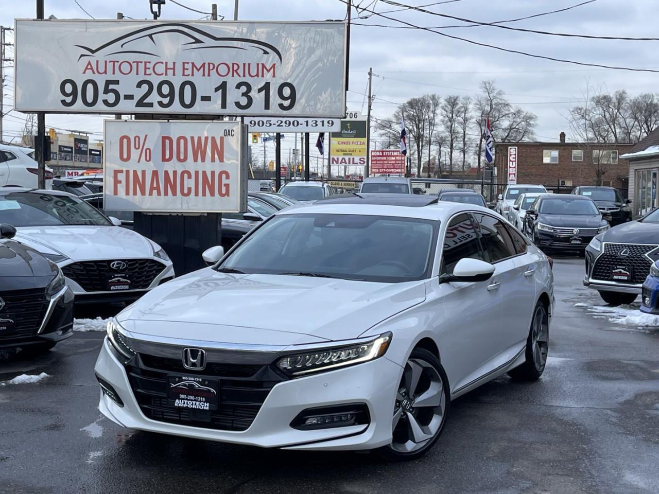 Used 2019 Honda Accord Pearl White TOURING 2.0 / Fully loaded / Ventilated Seats / Memory Seats for sale in Mississauga, ON