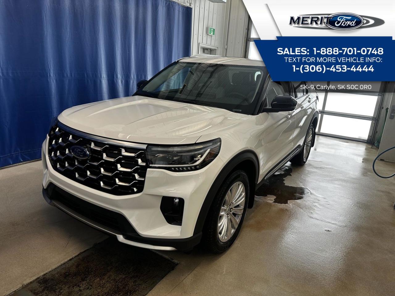 New 2025 Ford Explorer Platinum - 4WD, 7 Seat, + MORE for sale in Carlyle, SK