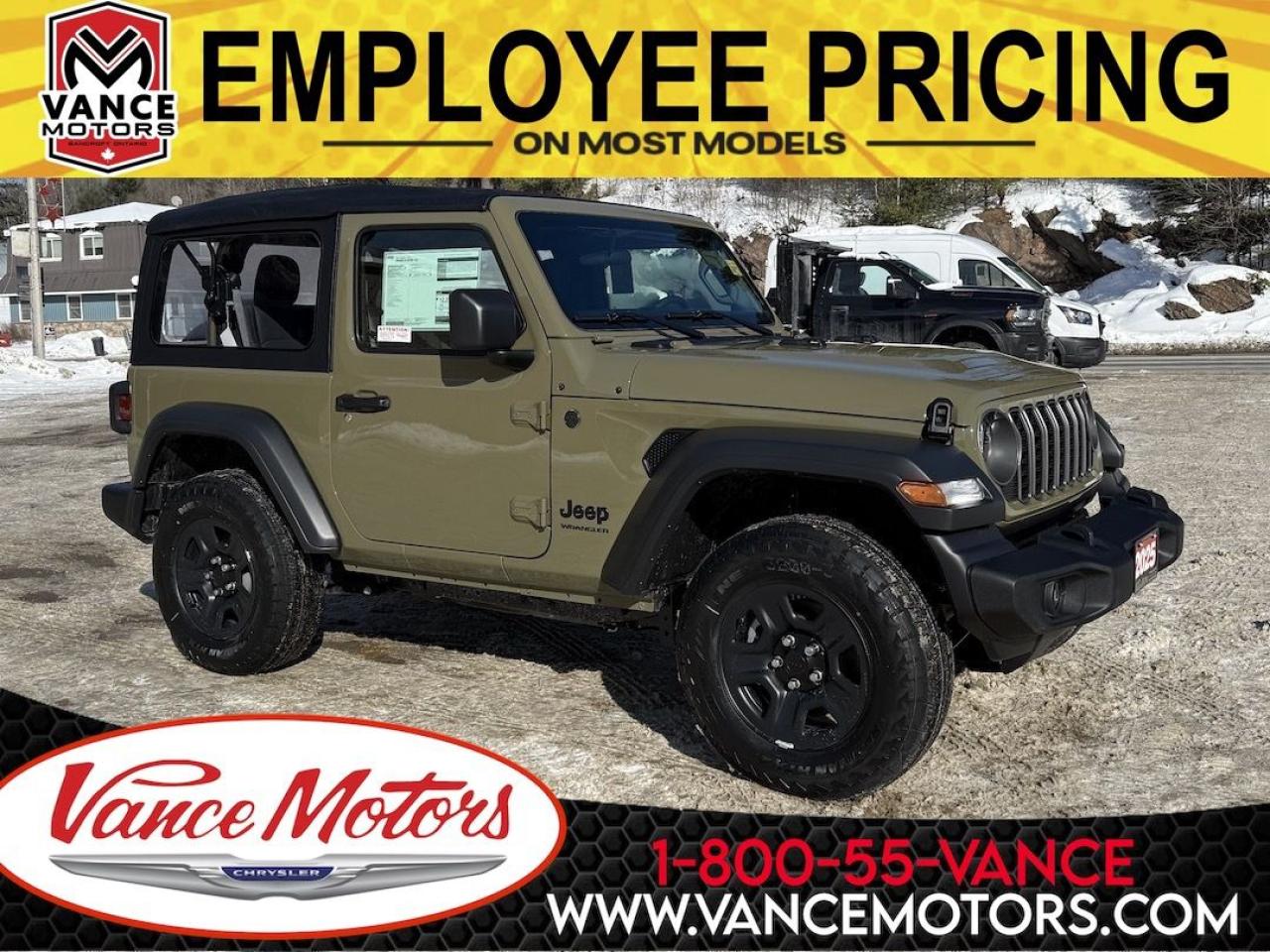 New 2025 Jeep Wrangler Sport 4X4 for sale in Bancroft, ON