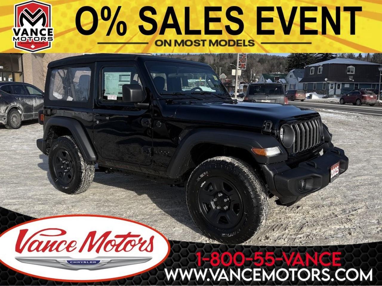 New 2025 Jeep Wrangler Sport 4X4 for sale in Bancroft, ON