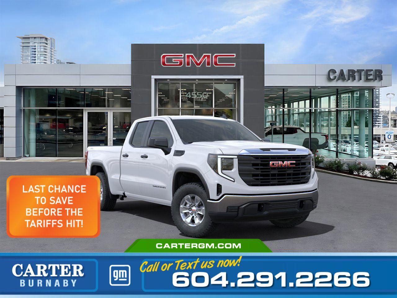 New 2025 GMC Sierra 1500 PRO 4WD | Alum Wheels/Driver Assist Pkg/HD Cam for sale in Burnaby, BC