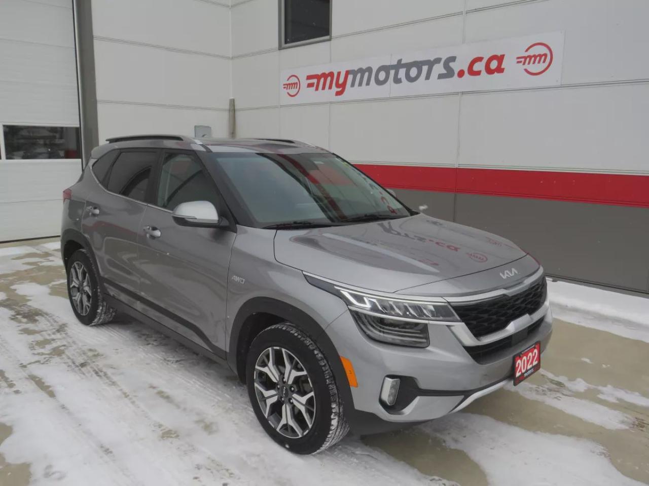 Used 2022 Kia Seltos EX (**AWD**ALLOY WHEELS**FOG LIGHTS**LEATHER**POWER DRIVERS SEAT**SUNROOF**AUTO START/STOP**LANE DEPARTURE ALERT**HEATED STEERING WHEEL**PUSH BUTTON START**BACKUP CAMERA**NAVIGATION**WIRELESS PHONE CHARGER**HEATED/VENTILATED SEATS**DOWNHILL ASSIST**) for sale in Tillsonburg, ON