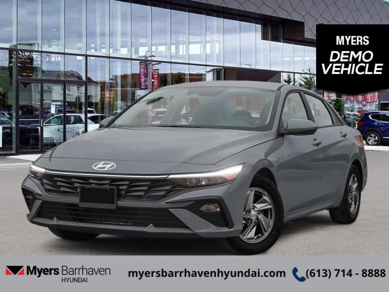 <b>Heated Seats,  Lane Keep Assist,  Collision Mitigation,  Apple CarPlay,  Android Auto!</b><br> <br> <br> <br>  Crisp lines, sharp styling, and unexpected comfort, this 2025 Elantra is exactly what the sedan segment needed. <br> <br>This 2025 Elantra was made to be the sharpest compact sedan on the road. With tons of technology packed into the spacious and comfortable interior, along with bold and edgy styling inside and out, this family sedan makes the unexpected your daily driver. <br> <br> This ecotronic sedan  has an automatic transmission and is powered by a  147HP 2.0L 4 Cylinder Engine.<br> <br> Our Elantras trim level is Essential. Standard features include front heated seats, remote keyless entry, aluminum-alloy wheels, and an 8-inch display with Apple CarPlay and Android Auto. Safety features also include lane keeping assist with lane departure warning, front collision mitigation, and forward collision avoidance with pedestrian detection. This vehicle has been upgraded with the following features: Heated Seats,  Lane Keep Assist,  Collision Mitigation,  Apple Carplay,  Android Auto.  This is a demonstrator vehicle driven by a member of our staff, so we can offer a great deal on it.<br><br> <br/> See dealer for details. <br> <br> o~o