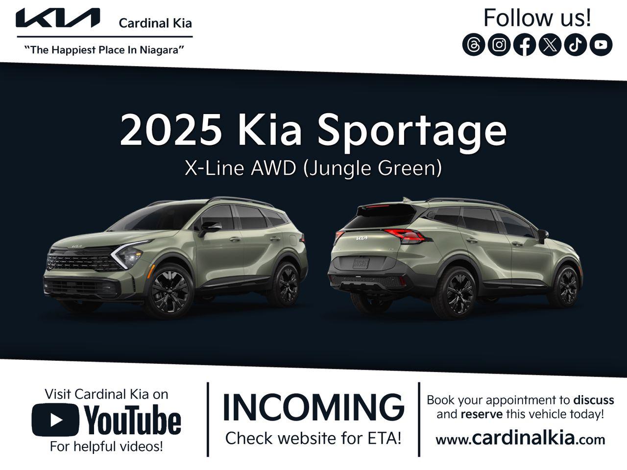 New 2025 Kia Sportage X-Line for sale in Niagara Falls, ON