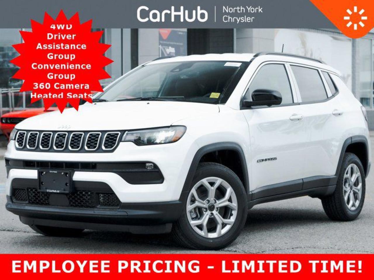 New 2025 Jeep Compass North 4WD Driver Assistance Group Convenience Group 360 Cam Heated Seats for sale in Thornhill, ON