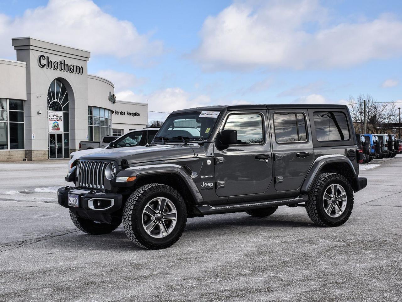 Used 2020 Jeep Wrangler Unlimited Sahara LEATHER SAFETY GROUP NAV for sale in Chatham, ON