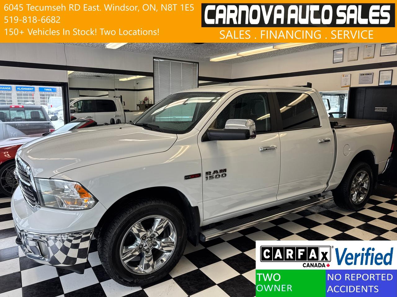 Used 2017 RAM 1500 Big Horn 4x4 EcoDiesel+Remote Start+CLEAN CARFAX for sale in Windsor, ON