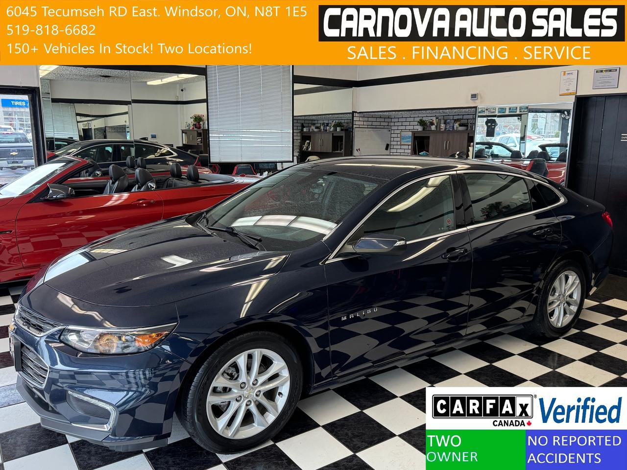 2018 Chevrolet Malibu LT+New Brakes+ApplePlay+Camera+CLEAN CARFAX Photo0