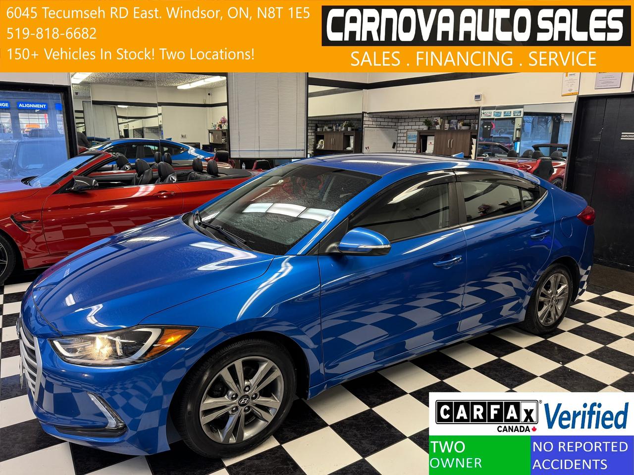 2017 Hyundai Elantra GL+Camera+ApplePlay+Heated Steering+CLEAN CARFAX Photo0