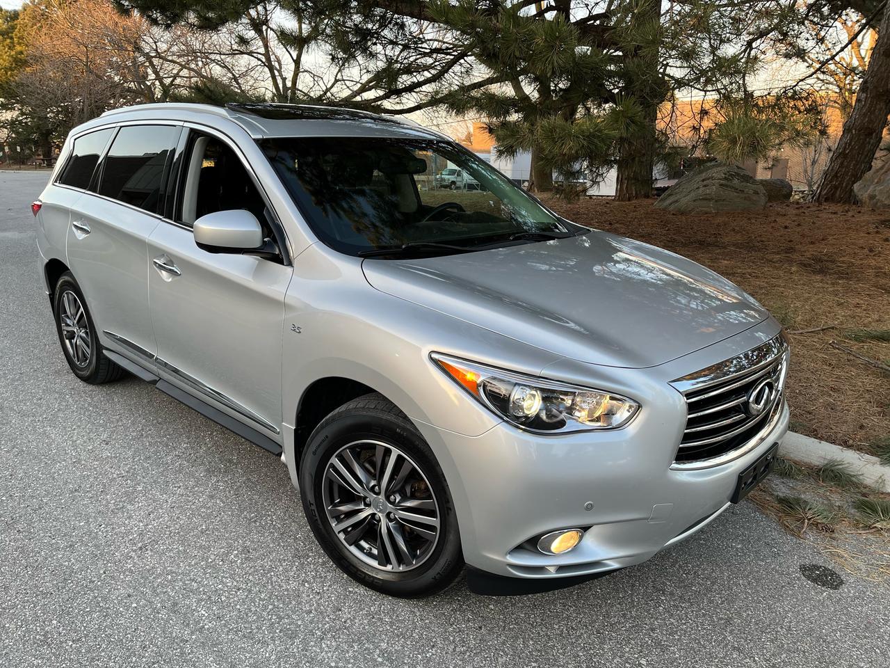 <div><em style=font-size: 1em; text-decoration: underline;><strong>2014 INFINITI QX60-7 PASSENGER***ALL-WHEEL-DRIVE***!! GPS-NAVI/LEATHER/MOONROOF-FULLY LOADED!!</strong></em><br></div><p><span style=text-decoration: underline;><em><strong>YES,....ONLY 144,219KMS.!!!! NOT A MISPRINT!!</strong></em></span></p><p><span style=text-decoration: underline;><em><strong>1 LOCAL OWNER***NON-SMOKER!!! INFINITI DEALER MAINTAINED!!!</strong></em></span></p><p><span style=font-size: 1em;>2014 INFINITI QX60-7 PASSENGER***ALL-WHEEL-DRIVE***! FULLY LOADED!! GPS/NAVI/LEATHER/POWER GLASS MOONROOF, 360 CAMERA/BACK UP SENSORS, HEATED LEATHER SEATS,.... AND MUCH MORE!! FULLY LOADED!!</span></p><p>HST, LICENCE, AND OMVIC FEE ($12.50) ARE EXTRA</p><p>2014 INFINITI QX60-ALL WHEEL DRIVE MODEL (NOT FRONT WHEEL DRIVE)-7 PASSENGER- 360 BACK UP CAMERA, 6 CYL, (3.5 LITRE) - AUTO. TRANS., FULLY EQUIPPED - LOADED WITH OPTIONS, INCLUDING AUTOMATIC TRANSMISSION, ALL WHEEL DRIVE, GPS/NAIVIGATION, HEATED LEATHER SEATS, POWER GLASS MOONROOF, BACK-UP CAMERA, AIR CONDITIONING, CRUISE CONTROL, FOG LIGHTS, AMAZING PREMIUM SOUND SYSTEM, ALLOY WHEELS, PM, PS, PB, PDL - PROXIMITY KEY LESS ENTRY, PUSH BUTTON START,&nbsp; AND MORE! TO MUCH TO LIST!!<br><br><span style=text-decoration: underline;><em><strong>THE FOLLOWING FEATURES LISTED BELOW ARE ALL INCLUDED IN THE SELLING PRICE:</strong></em></span><br><br>CARFAX HISTORY REPORT-CLEAN/NO INSURANCE CLAIMS</p><p>***ALL ORIGINAL MANUALS, BOOKS AND KEYS INCLUDED!<br><br>YOU CERTIFY, AND YOU SAVE $$$<br><br>AT THIS PRICE (NOT CERTIFIED), “This vehicle is being sold “as is,” unfit, not e-tested and is not represented as being in road worthy condition, mechanically sound or maintained at any guaranteed level of quality. The vehicle may not be fit for use as a means of transportation and may require substantial repairs at the purchaser’s expense. It may not be possible to register the vehicle to be driven in its current condition.”</p><p>PLEASE FEEL FREE TO BRING ALONG YOUR OWN PERSONAL MECHANIC AND HAVE THEM PERFORM A PRE-PURSCHASE INSPECTION PRIOR TO PURCHASING.</p><p>HST, MTO LICENCE FEE & OMVIC FEE ($10.00) EXTRA.<br><br>NO OTHER (HIDDEN) FEES EVER!<br><br>PLEASE CALL 416-274-AUTO (2886) TO SCHEDULE AN APPOINTMENT, TO ENSURE VEHICLES AVAILABILITY, AND THAT IT IS CURRENTLY ON SITE. VEHICLES MAY BE STORED OFF-SITE.<br><br>RICHSTONE FINE CARS INC.<br><br>855 ALNESS STREET, UNIT 17<br>TORONTO, ONTARIO<br>M3J 2X3<br><br>416-274-AUTO (2886)<br><br>WE ARE AN OMVIC CERTIFIED (REGISTERED) DEALER AND PROUD MEMBER OF THE UCDA.<br><br>SERVING TORONTO, GTA AND CANADA SINCE 2000!!<br><br>WE CAN ALSO ASSIST IN OUT OF PROVINCE PURCHASES, AS WELL.<br><br><span style=text-decoration: underline;><em><strong>VEHICLE OPTIONS:</strong></em></span><br><br></p><p>2014 INFINITI QX60 ALL WHEEL DRIVE*****ALL-WHEEL-DRIVE*****7 PASSENGER-GPS/NAVIGATION-FULLY EQUIPPED!!</p><p>1 LOCAL OWNER***NON-SMOKER!!</p><p>INFINITI DEALER MAINTAINED!!!</p><p>POWER GLASS MOON ROOF WITH SUNSHADE<br>PREMIUM SOUND SYSTEM WITH CD PLAYER<br><span style=font-size: 1em;>Power locks</span><br>Power steering<br>Tilt steering wheel&nbsp;<br>Power windows<br>Rear window defroster<br>HEATED leather seats<br>Leather seats<br>Power mirrors<br>Airbag: driver, passenger & side<br>Alarm<br>Anti-lock brakes<br>Backup CAMERA&nbsp;<br>Fog lights<br>Driver Air Bag<br>Passenger Air Bag;<br>Security System<br>Side Air Bag<br>Rear Window Defrost<br>Air Conditioning<br>Cruise Control<br>Child Seat Anchors<br>Stability Control<br>DUAL Climate Control<br>STEERING WHEEL AUDIO CONTROLS<br>Automatic Headlights<br>Tire Pressure Monitor<br>Remote Trunk Release<br>Rear view Camera<br>Bluetooth Connection<br>Heated Front Seat(s)<br>Tinted Glass<br>Rear Parking Aid<br>Anti-Theft System<br>Push Button Start</p>