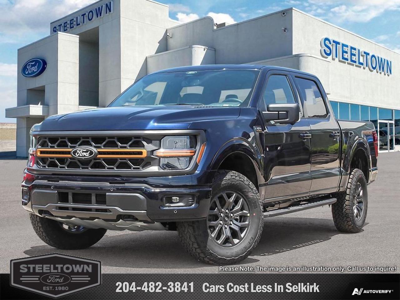 <b>Off-Road Package,  Heated Seats,  Climate Control,  Aluminum Wheels,  Running Boards!</b><br> <br> <br> <br>We value your TIME, we wont waste it or your gas is on us!   We offer extended test drives and if you cant make it out to us we will come straight to you!<br> <br>  The Ford F-Series is the best-selling vehicle in Canada for a reason. Its simply the most trusted pickup for getting the job done. <br> <br>Just as you mold, strengthen and adapt to fit your lifestyle, the truck you own should do the same. The Ford F-150 puts productivity, practicality and reliability at the forefront, with a host of convenience and tech features as well as rock-solid build quality, ensuring that all of your day-to-day activities are a breeze. Theres one for the working warrior, the long hauler and the fanatic. No matter who you are and what you do with your truck, F-150 doesnt miss.<br> <br> This antimatter blue metallic Crew Cab 4X4 pickup   has an automatic transmission and is powered by a  400HP 3.5L V6 Cylinder Engine.<br> <br> Our F-150s trim level is Tremor. Upgrading to this Ford F-150 Tremor is a great choice as it comes loaded with exclusive aluminum wheels, a performance off-road suspension, a dual stainless steel exhaust with black tip, front fog lights, remote keyless entry and remote engine start, Ford Co-Pilot360 that features lane keep assist, pre-collision assist and automatic emergency braking. Enhanced features include body colored exterior accents, SYNC 4 with enhanced voice recognition, Apple CarPlay and Android Auto, FordPass Connect 4G LTE, steering wheel mounted cruise control, a powerful audio system, trailer hitch and sway control, cargo box lights, power door locks and a rear view camera to help when backing out of a tight spot. This vehicle has been upgraded with the following features: Off-road Package,  Heated Seats,  Climate Control,  Aluminum Wheels,  Running Boards,  Remote Start,  Sync. <br><br> View the original window sticker for this vehicle with this url <b><a href=http://www.windowsticker.forddirect.com/windowsticker.pdf?vin=1FTFW4L85SFA40107 target=_blank>http://www.windowsticker.forddirect.com/windowsticker.pdf?vin=1FTFW4L85SFA40107</a></b>.<br> <br>To apply right now for financing use this link : <a href=http://www.steeltownford.com/?https://CreditOnline.dealertrack.ca/Web/Default.aspx?Token=bf62ebad-31a4-49e3-93be-9b163c26b54c&La target=_blank>http://www.steeltownford.com/?https://CreditOnline.dealertrack.ca/Web/Default.aspx?Token=bf62ebad-31a4-49e3-93be-9b163c26b54c&La</a><br><br> <br/> Total  cash rebate of $3750 is reflected in the price. Credit includes $3,750 Delivery Allowance.  4.99% financing for 84 months.  Incentives expire 2025-01-31.  See dealer for details. <br> <br>Family owned and operated in Selkirk for 35 Years.  <br>Steeltown Ford is located just 20 minutes North of the Perimeter Hwy, with an onsite banking center that offers free consultations. <br>Ask about our special dealer rates available through all major banks and credit unions.<br>Dealer retains all rebates, plus taxes, govt fees and Steeltown Protect Plus.<br>Steeltown Ford Protect Plus includes:<br>- Life Time Tire Warranty <br>Dealer Permit # 1039<br><br><br> Come by and check out our fleet of 110+ used cars and trucks and 110+ new cars and trucks for sale in Selkirk.  o~o