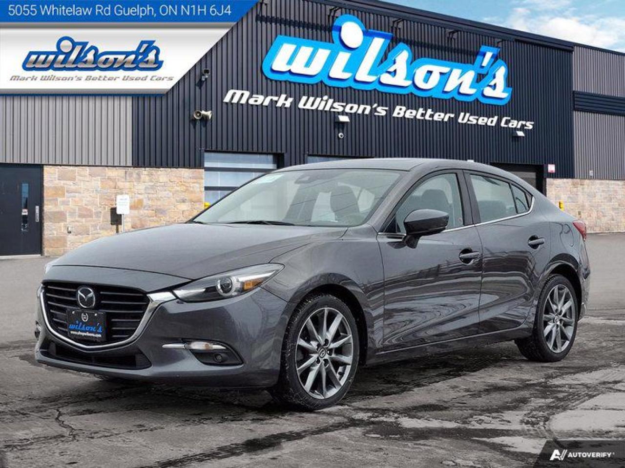 Used 2018 Mazda MAZDA3 GT Tech | Leather | Sunroof | HUD | Heated Seats + Steering | Adaptive Cruise | Reverse Cam & more!! for sale in Guelph, ON