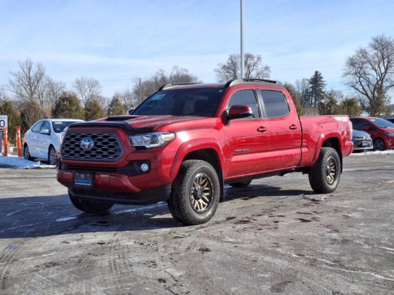 Look at this certified 2022 Toyota Tacoma TRD Sport | Double Cab | Nav | Power Seat | Heated Seats | CarPlay + Android | Rear Camera & more!!. Its Automatic transmission and 3.5 L engine will keep you going. This Toyota Tacoma features the following options: Reverse Camera, Navigation System, Double Cab, Air Conditioning, Heated Seats, Tilt Steering Wheel, Steering Radio Controls, Power Windows, Power Locks, and Traction Control. Stop by and visit us at Mark Wilsons Better Used Cars, 5055 Whitelaw Road, Guelph, ON N1H 6J4.60+ years of World Class Service!450+ Live Market Priced VEHICLES! ONE MASSIVE LOCATION!Free Local Delivery Available!FINANCING! - Better than bank rates! 6 Months No Payments available on approved credit OAC. Zero Down Available. We have expert licensed credit specialists to secure the best possible rate for you and keep you on budget ! We are your financing broker, let us do all the leg work on your behalf! Click the RED Apply for Financing button to the right to get started or drop in today!BAD CREDIT APPROVED HERE! - You dont need perfect credit to get a vehicle loan at Mark Wilsons Better Used Cars! We have a dedicated licensed team of credit rebuilding experts on hand to help you get the car of your dreams!WE LOVE TRADE-INS! - Top dollar trade-in values!SELL us your car even if you dont buy ours! HISTORY: Free Carfax report included.Certification included! No shady fees for safety!EXTENDED WARRANTY: Available30 DAY WARRANTY INCLUDED: 30 Days, or 3,000 km (mechanical items only). No Claim Limit (abuse not covered)5 Day Exchange Privilege! *(Some conditions apply)CASH PRICES SHOWN: Excluding HST and Licensing Fees.2019 - 2024 vehicles may be daily rentals. Please inquire with your Salesperson.